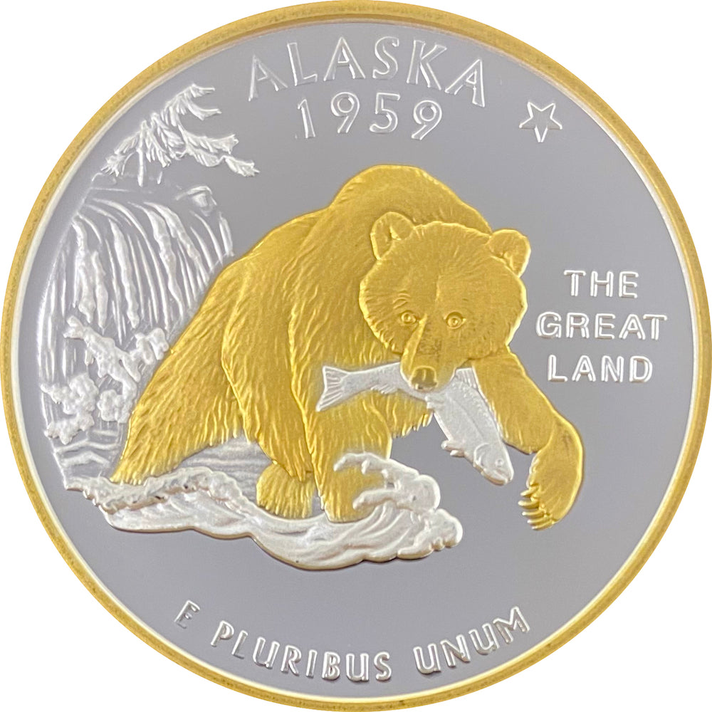 Alaska's 2023 State Medallion – Alaska Commemorative Quarter Reproduction