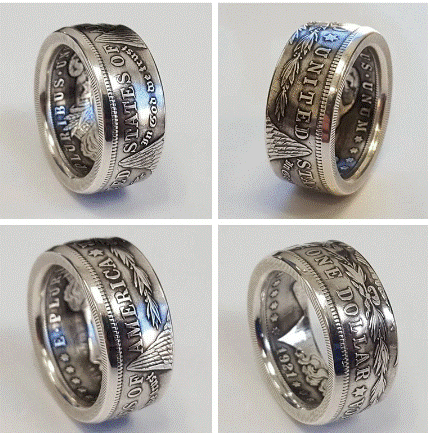 Morgan Silver Dollar Replica Rings