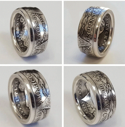 Morgan Silver Dollar Replica Rings