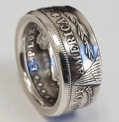 Morgan Silver Dollar Replica Rings