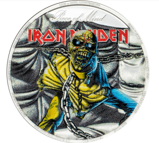 2023 Cook Islands Iron Maiden Piece of Mind 2oz Silver Proof Coin Mintage 999