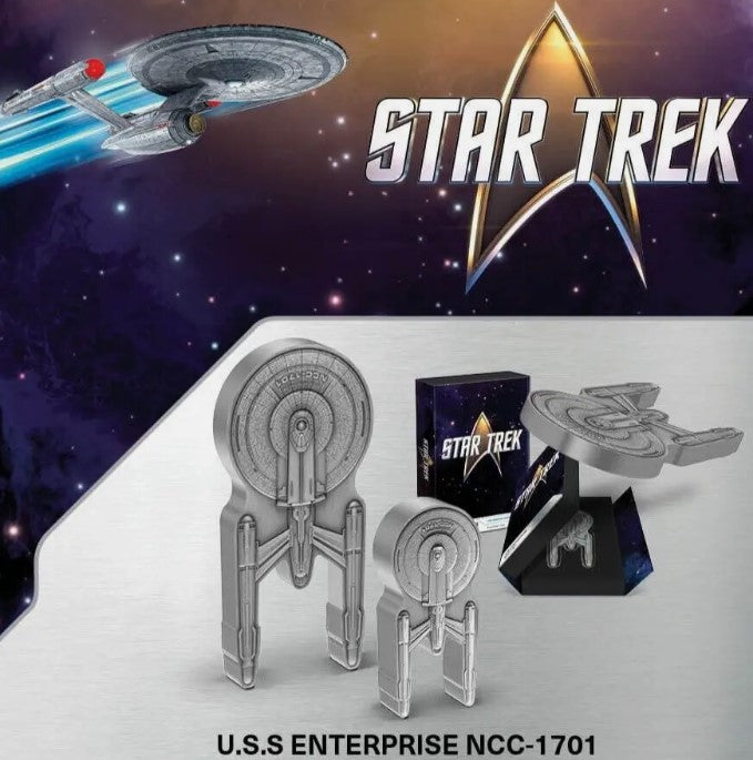 Star Trek – U.S.S Enterprise NCC-1701 1oz Silver Coin - ONLY 3,000 Minted!!!