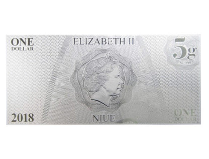 2018 - Niue 1 dollar 2018 Star Trek Coin Note 7-coin note collection™ - 5 gr silver foil with album