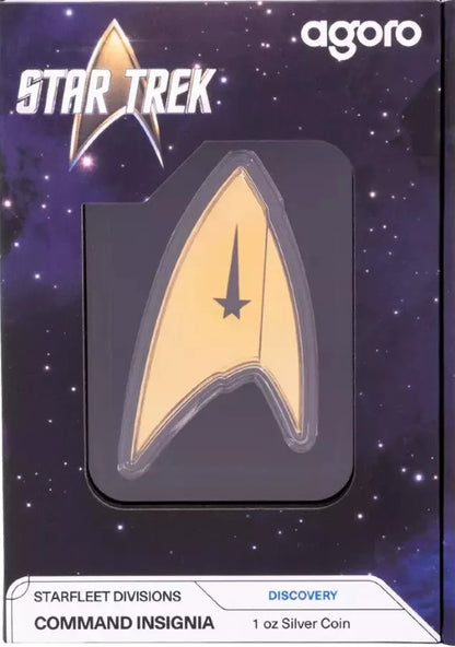 2024 Agoro Star Trek Starfleet – Command Insignia 1 oz Gilded Enamel Silver Coin - Only 2000 Minted!!!