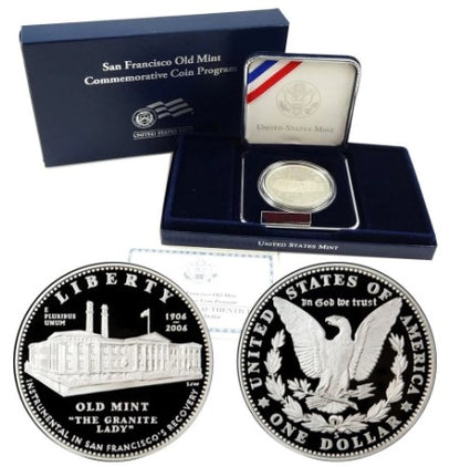 2006 S San Francisco Old Mint $1 Proof Silver Dollar Coin w/Box & COA