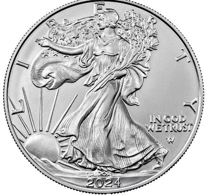 American Eagle 2024 One Ounce Silver Uncirculated Coin -  WEST POINT (W)