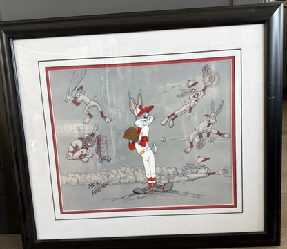 Bugs Bunny Baseball Bugs L/E Animated Cel Signed Friz Freleng 1990-#649/1200