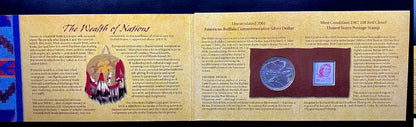 2001 American Buffalo Coin & Currency Set - American Buffalo Silver Dollar