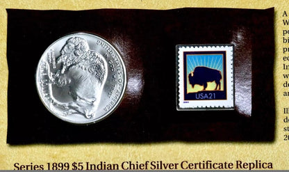 2001 American Buffalo Coin & Currency Set - American Buffalo Silver Dollar