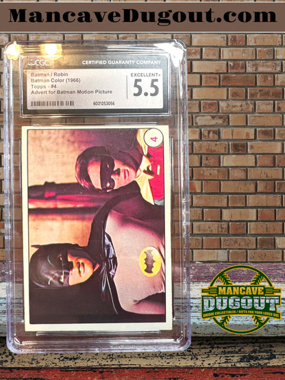 1966 Topps Batlaffs #4 – Batman & Robin - CGC 5.5