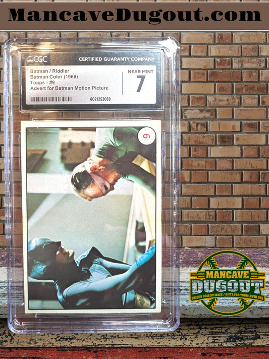 1966 Topps Batlaffs #9 – Batman & Riddler - CGC 7