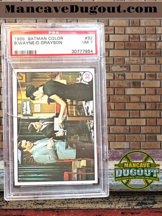 1966 Topps Batlaffs #32 – Batman & Robin - PSA 7