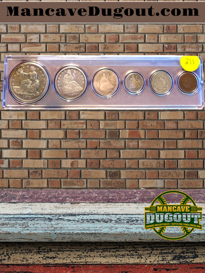 1876 Coin Set - A