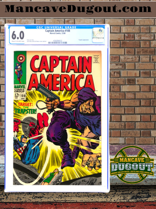 Captain America #108 (Marvel, 1968) — CGC 6.0 FN (Cream to Off White Pages) - "Trapster Battle"