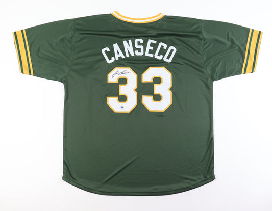 Jose Canseco Signed Jersey - Oakland Athletics-Green Gameday