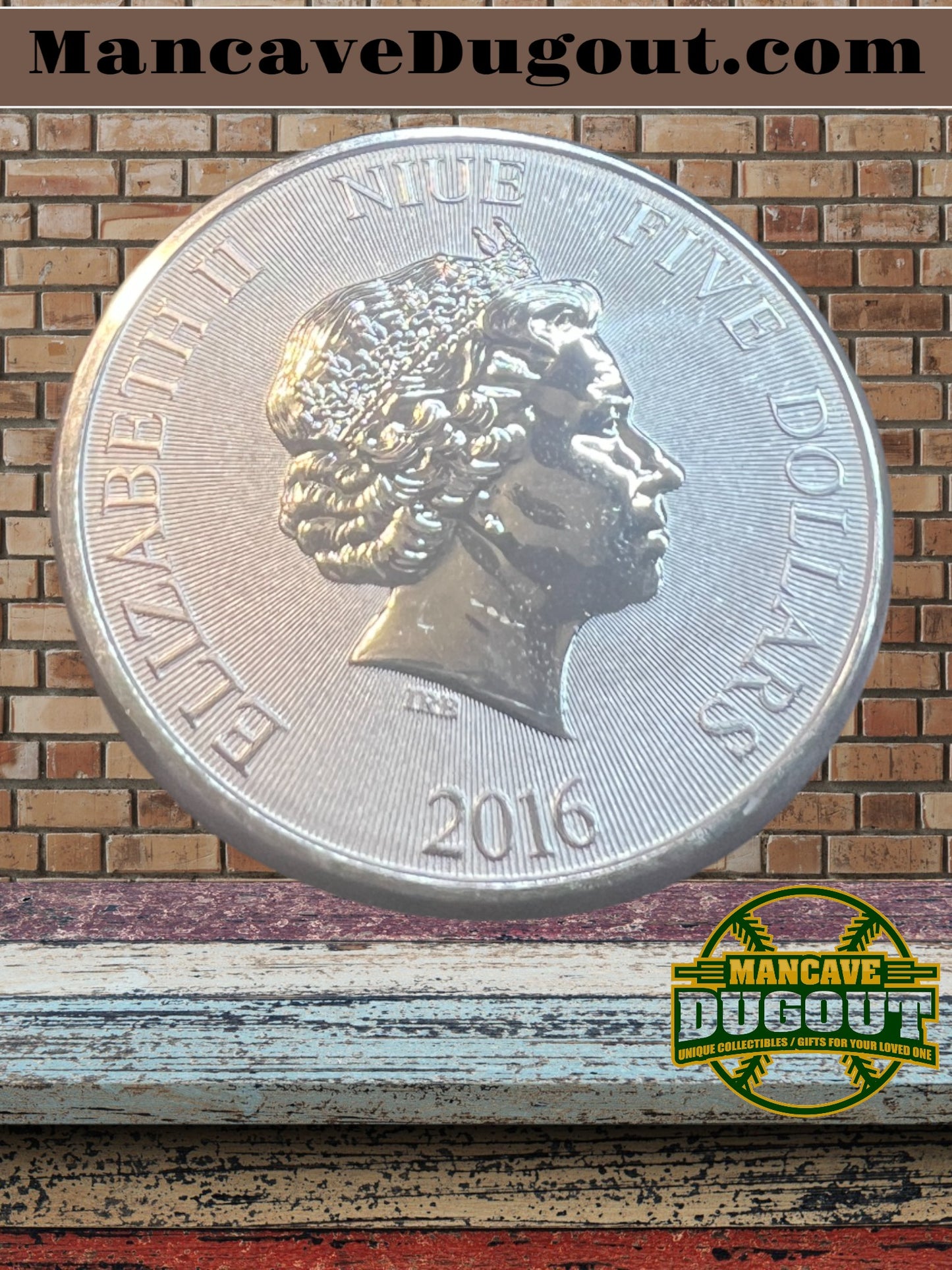 2016 $5 Niue Hawksbill Turtle 2 Troy oz .999 Fine Silver BU
