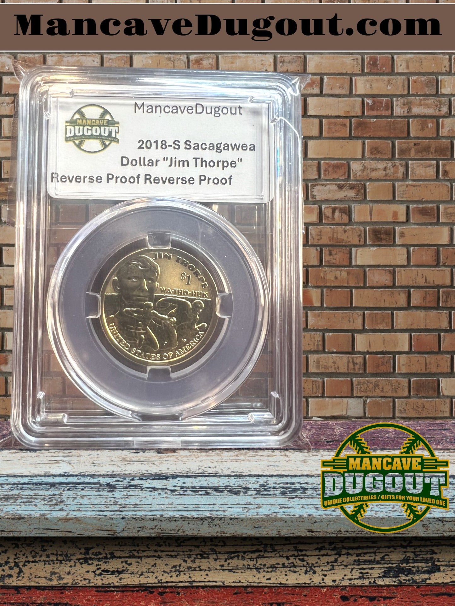 2018-S Sacagawea Dollar-Jim Thorpe Reverse Proof
