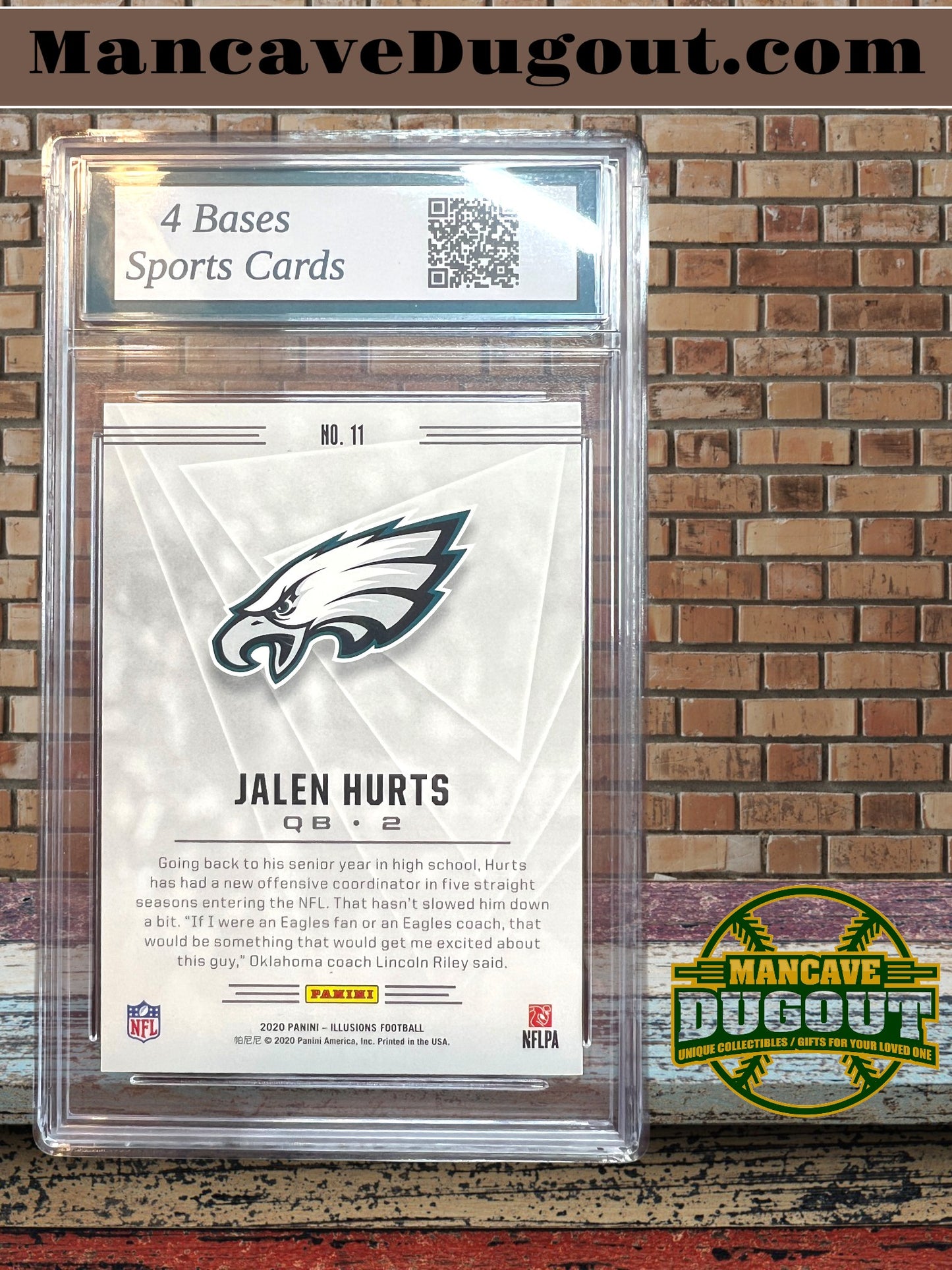 2020 Panini Illusions Jalen Hurts Eagles Rookie Holo Card #11 – Gem Mint 10
