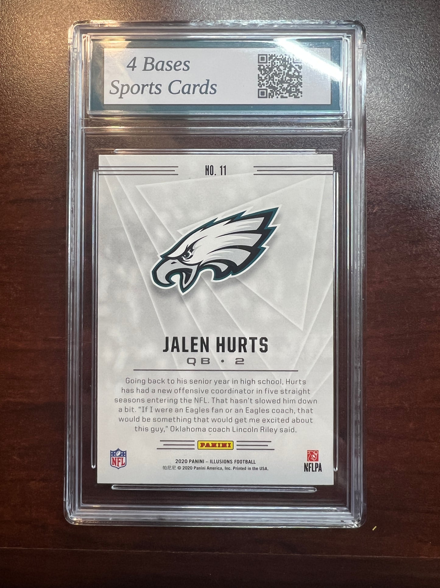 2020 Panini Illusions Jalen Hurts Eagles Rookie Holo Card #11 – Gem Mint 10