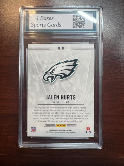 2020 Panini Illusions Jalen Hurts Eagles Rookie Holo Card #11 – Gem Mint 10