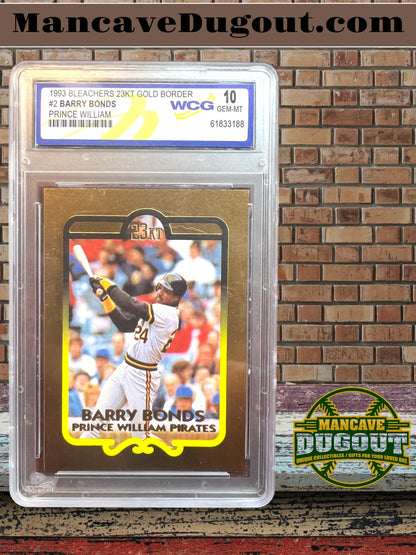 1993 Bleachers 23KT Gold Border #2 Barry Bonds WCG 10 - Pirates-1454