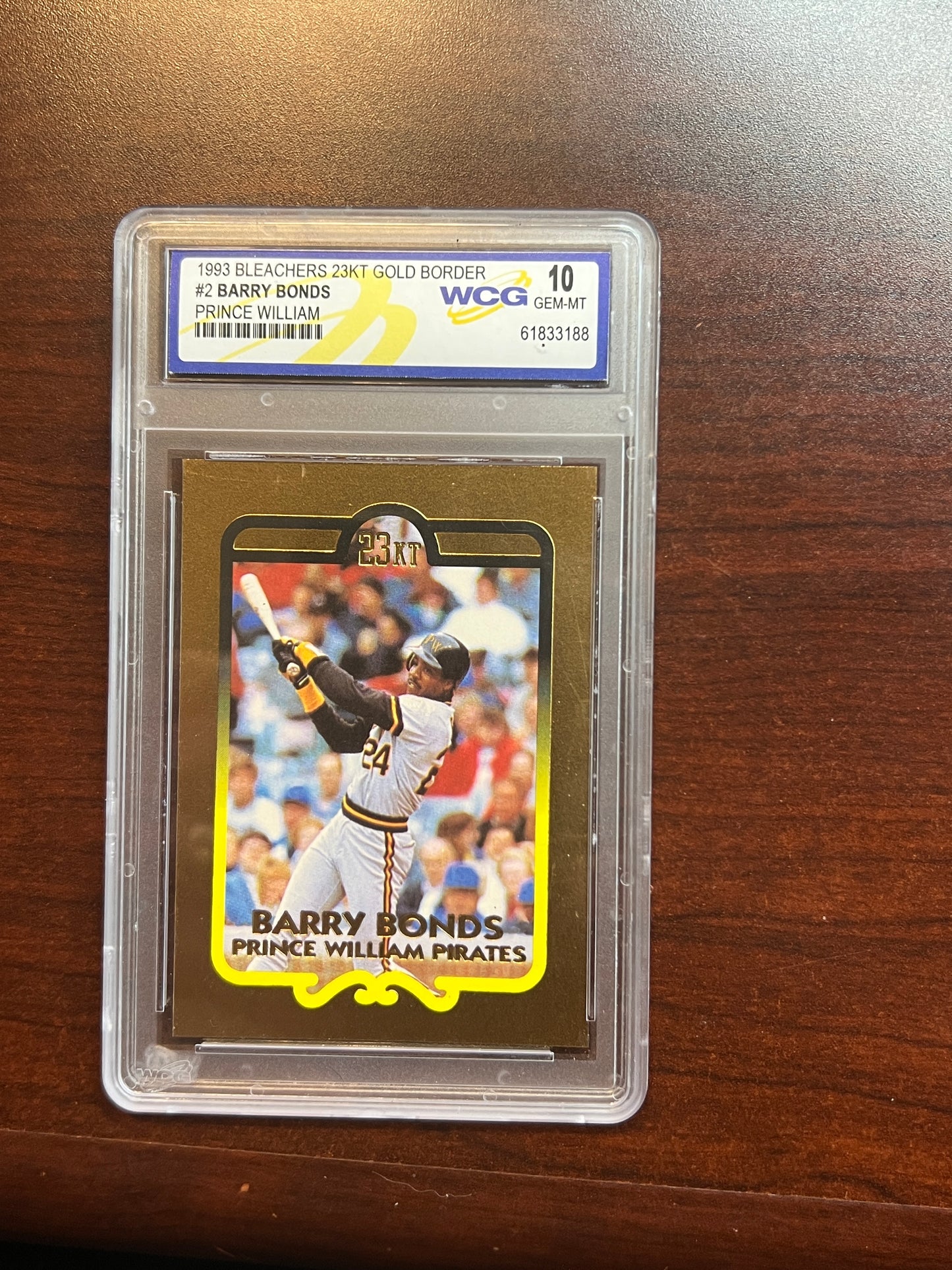 1993 Bleachers 23KT Gold Border #2 Barry Bonds WCG 10 - Pirates-1454