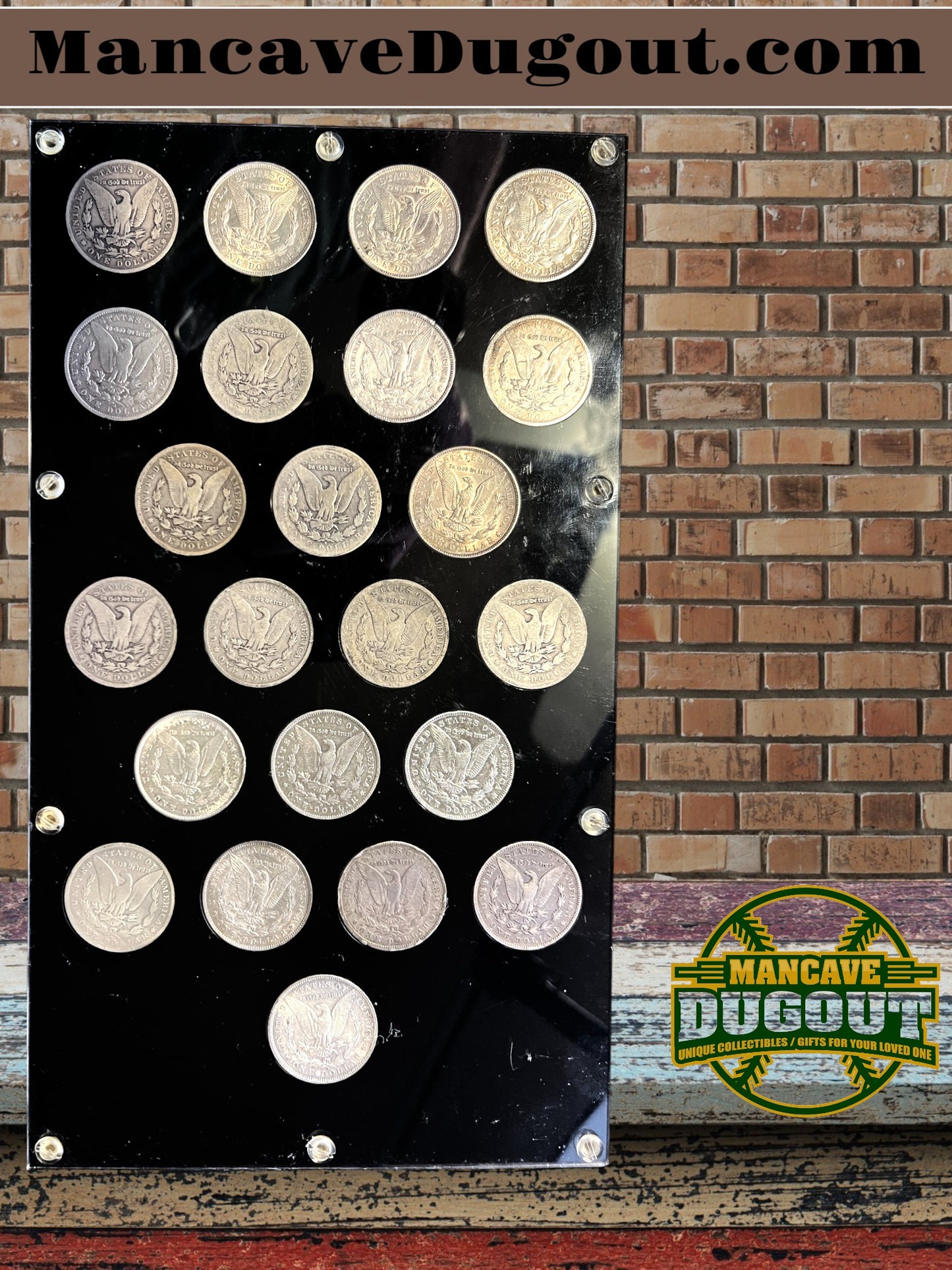 1898–1921 Morgan Silver Dollar Collection – Complete 23 Coin Run – Capital Plastics Display Case