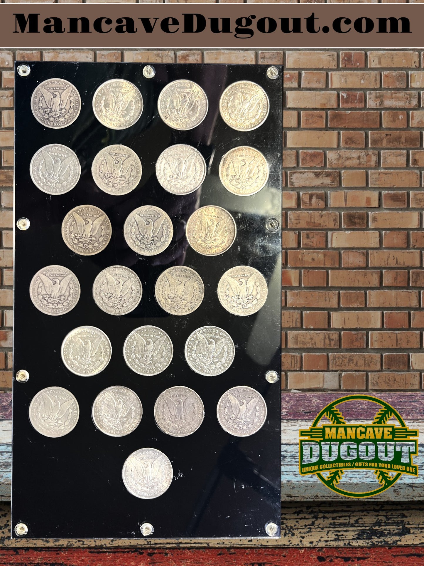 1898–1921 Morgan Silver Dollar Collection – Complete 23 Coin Run – Capital Plastics Display Case