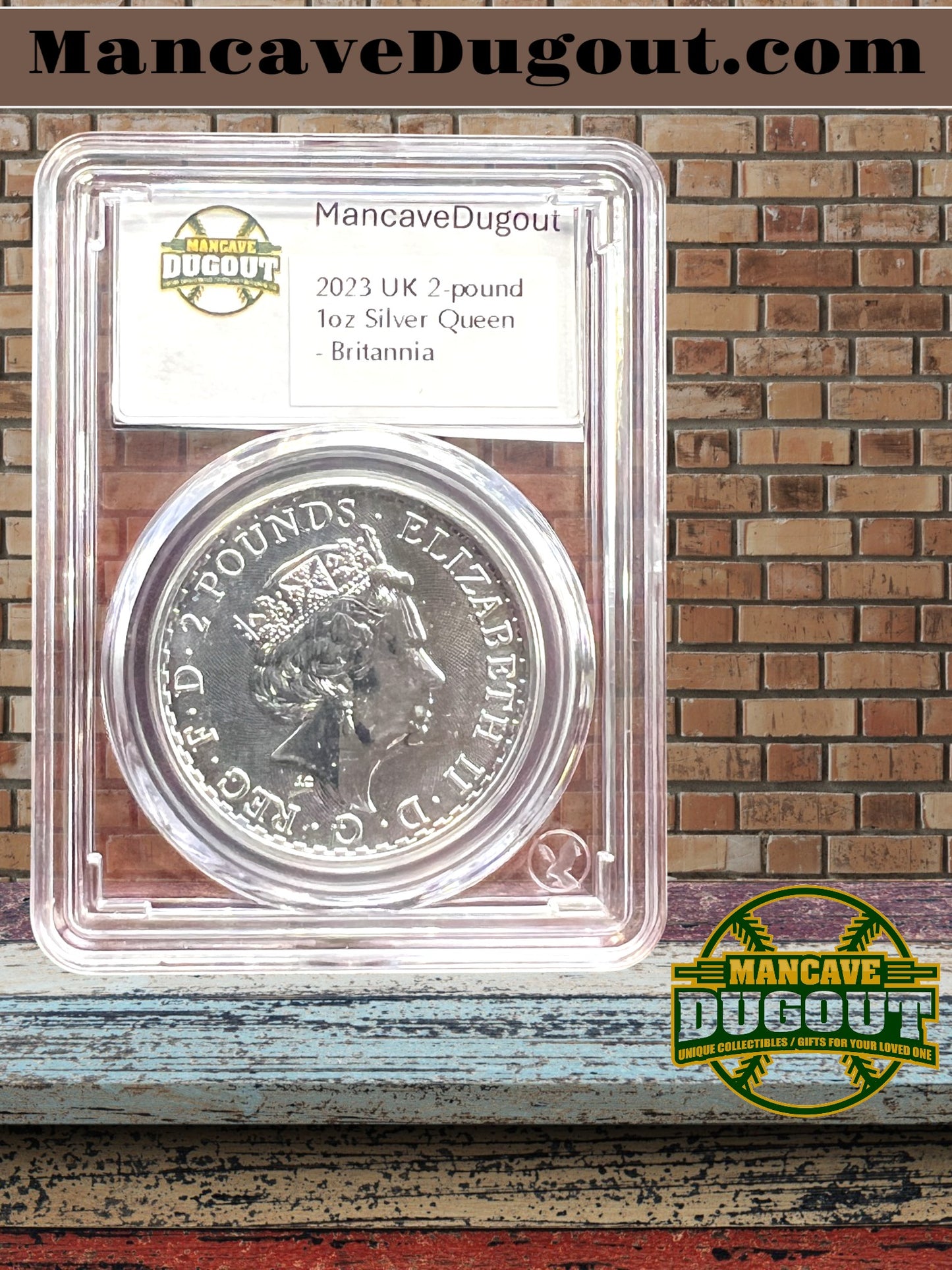 2023 U.K. 2 Pound 1 Oz .999 Fine Silver Queen -  Britannia BU