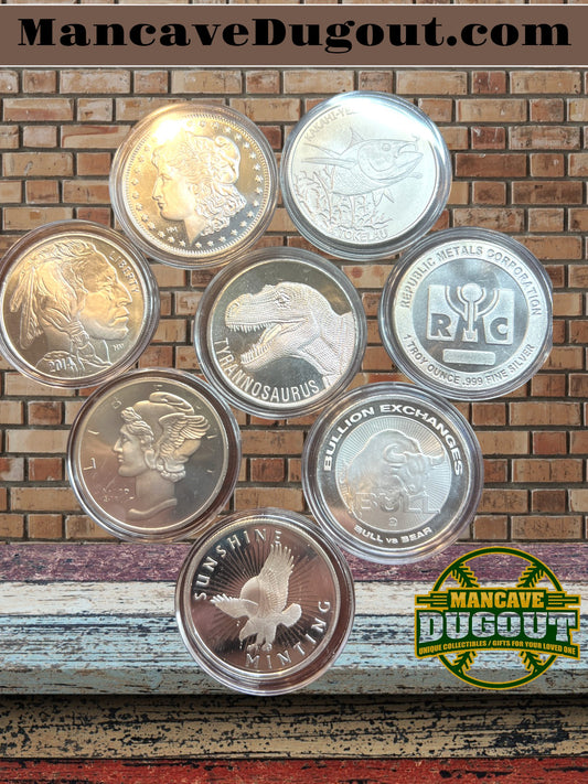 8-Assorted Silver Rounds