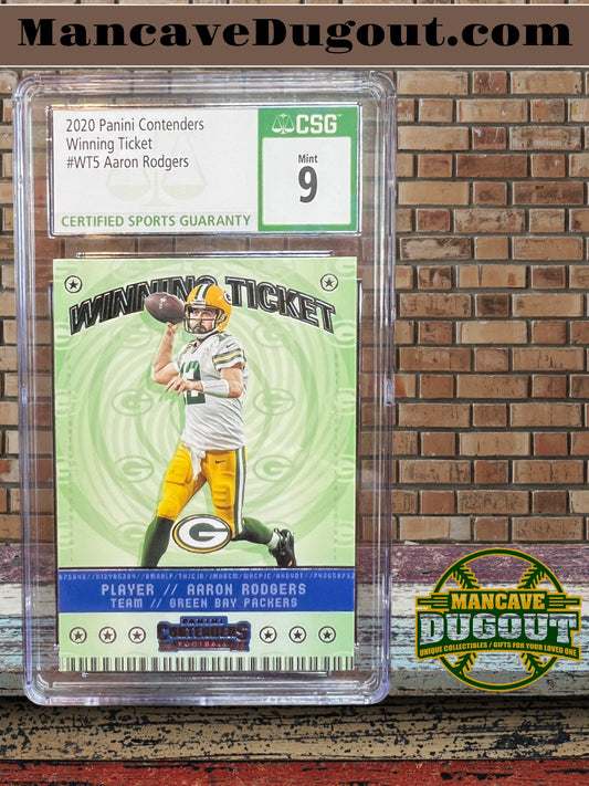 2020 Panini Contenders – Winning Ticket - Aaron Rodgers – WT5 – CSG 9
