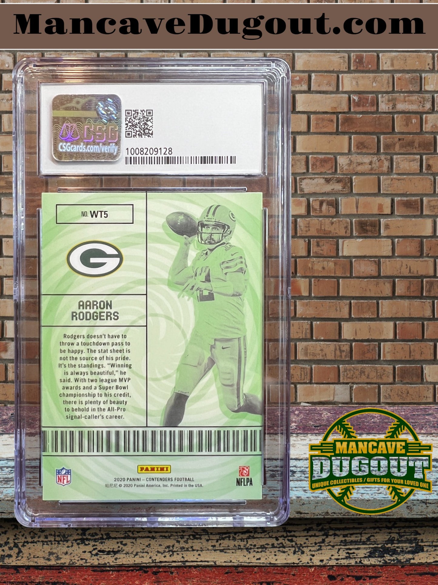 2020 Panini Contenders – Winning Ticket - Aaron Rodgers – WT5 – CSG 9