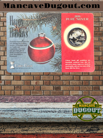 Christmas Silver Lot – 5.25 oz Total • Holiday Rounds, Bar & Card Holders