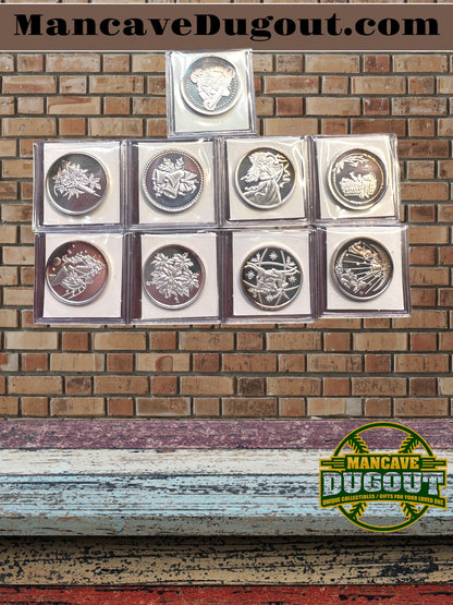 Christmas Silver Lot – 5.25 oz Total • Holiday Rounds, Bar & Card Holders