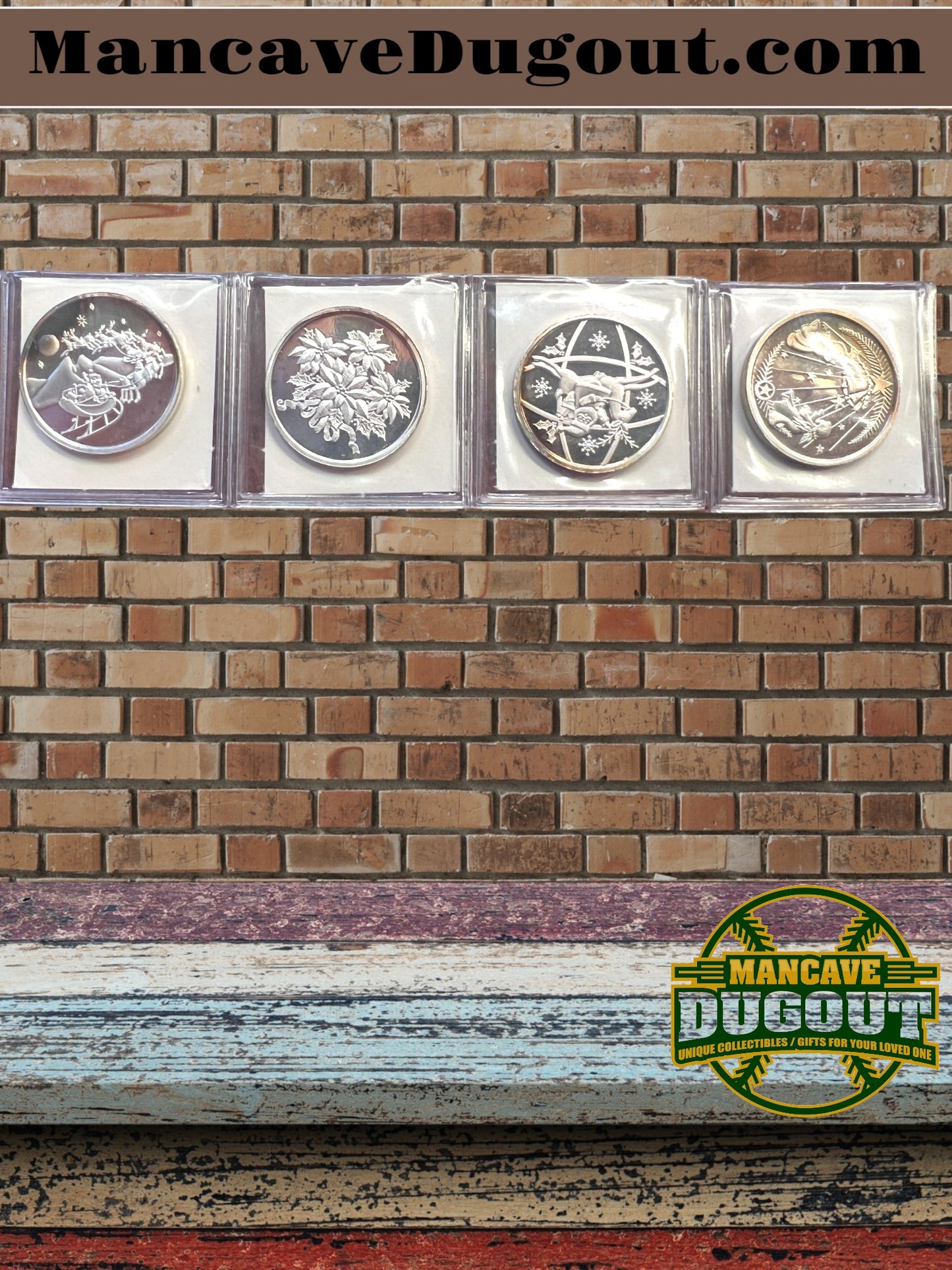 Christmas Silver Lot – 5.25 oz Total • Holiday Rounds, Bar & Card Holders