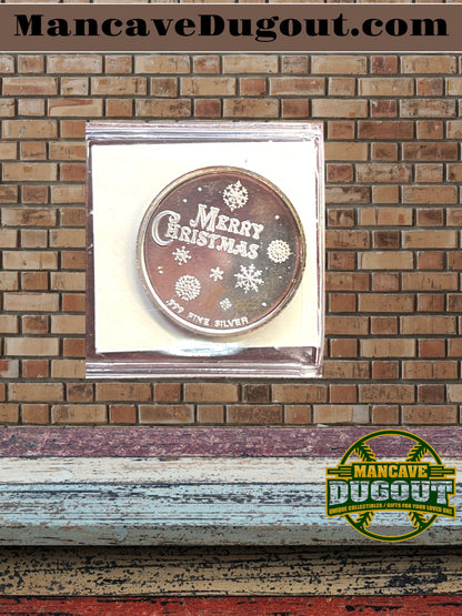 Christmas Silver Lot – 5.25 oz Total • Holiday Rounds, Bar & Card Holders