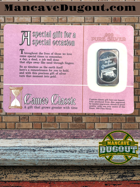 1 oz “Congratulations” Silver Bar – .999 Fine Silver – Gift Card Presentation