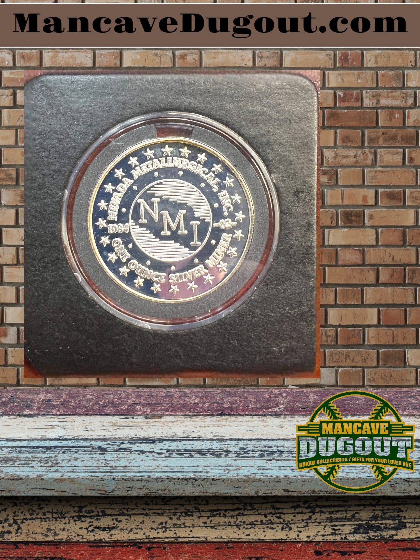 1984 “Nevada Miner” Silver Round – Only 1,000 Minted – Serial #871 – 1 oz .999 Fine Silver