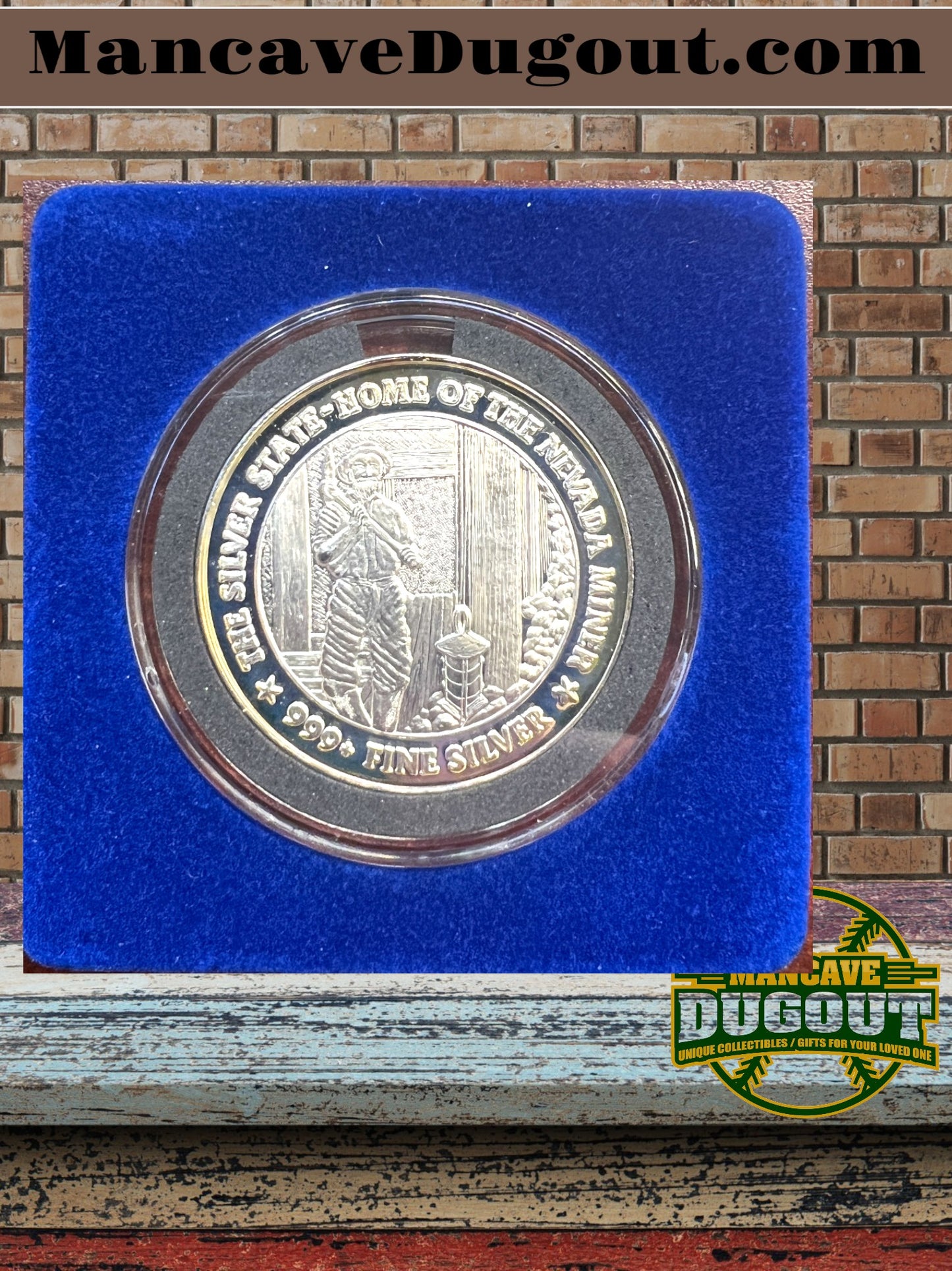 1984 “Nevada Miner” Silver Round – Only 1,000 Minted – Serial #871 – 1 oz .999 Fine Silver