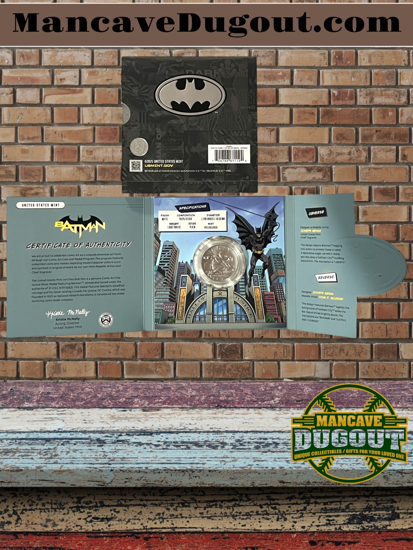 2025 - Comic Art One Batman-Ounce Silver Medal-Philadelphia (P)