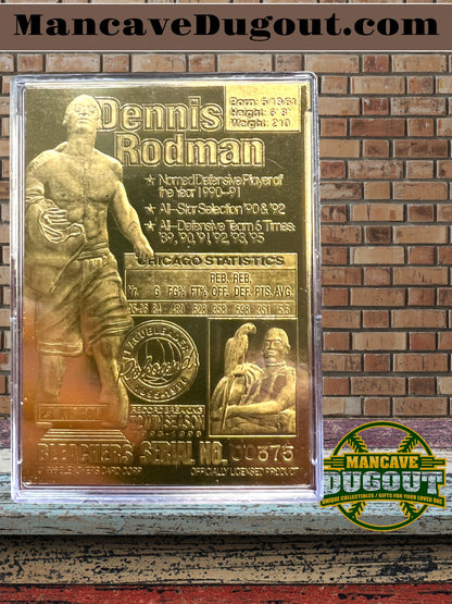 1996 Bleachers Diamond Stars - Dennis Rodman – 1996 World Champions – Serial #375