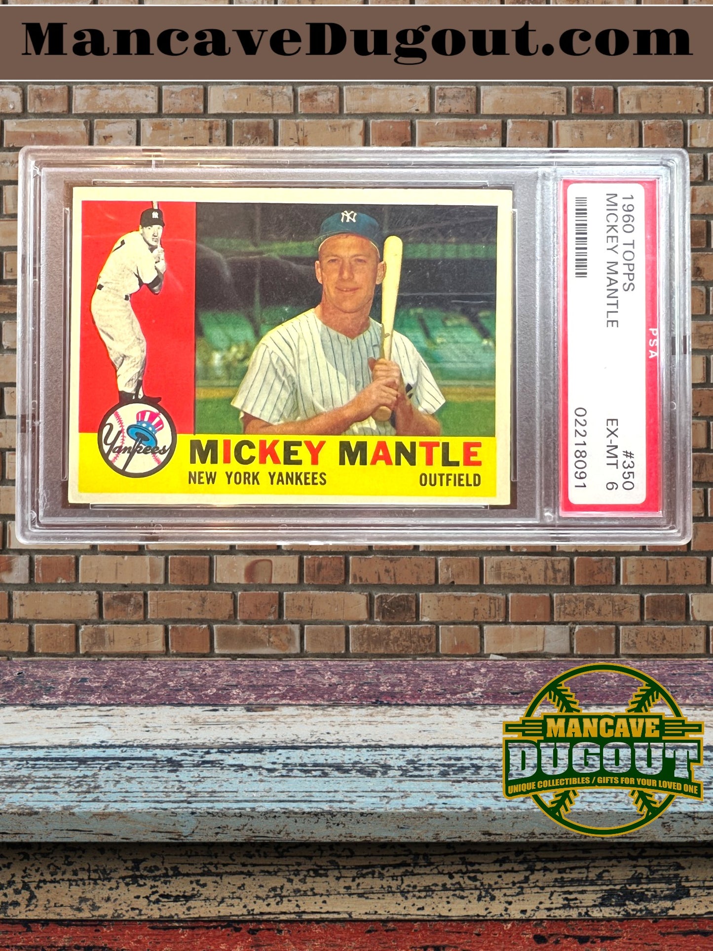 1960 Topps Mickey Mantle #350 - PSA 6