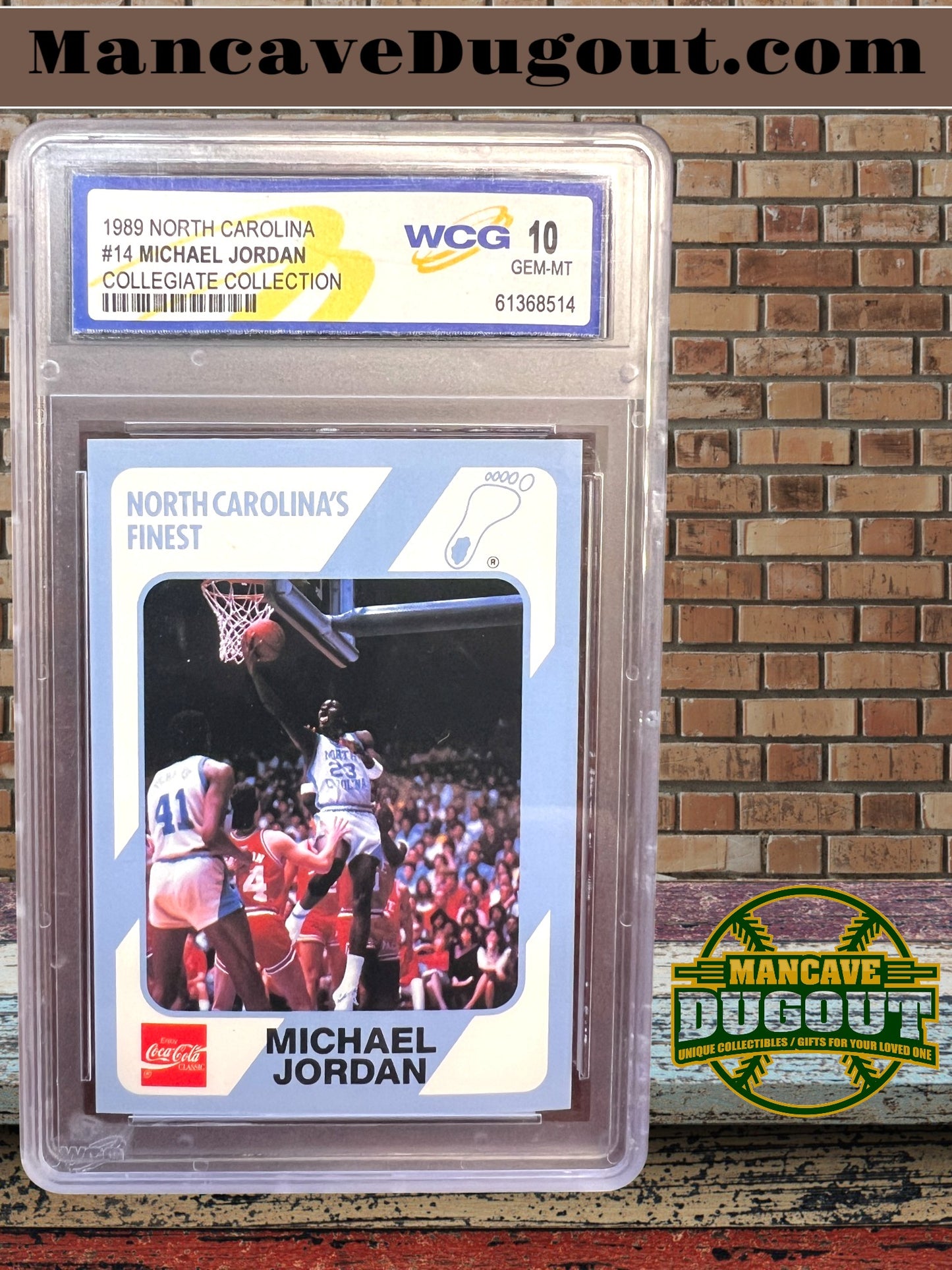 1989 North Carolina Collegiate Collection Michael Jordan #15 — WCG 10 Gem Mint