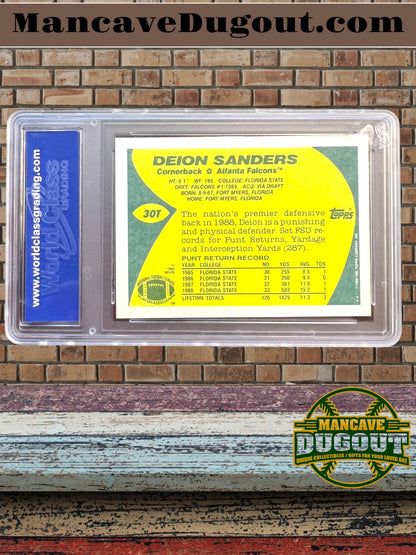 1989 Topps Traded - DUEL - Deion Sanders Rookie Cards - Mint 10 – Baseball (110T) and Football (30T)