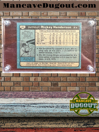 1980 Topps Rickey Henderson #482 (RC) — Great Condition