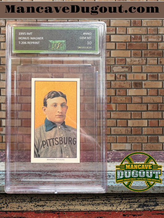 1995 IMT Honus Wagner T206 Reprint Rookie Card - Graded GM 10
