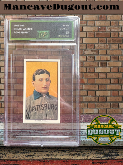 1995 IMT Honus Wagner T206 Reprint Rookie Card - Graded GM 10
