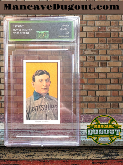 1995 IMT Honus Wagner T206 Reprint Rookie Card - Graded GM 10