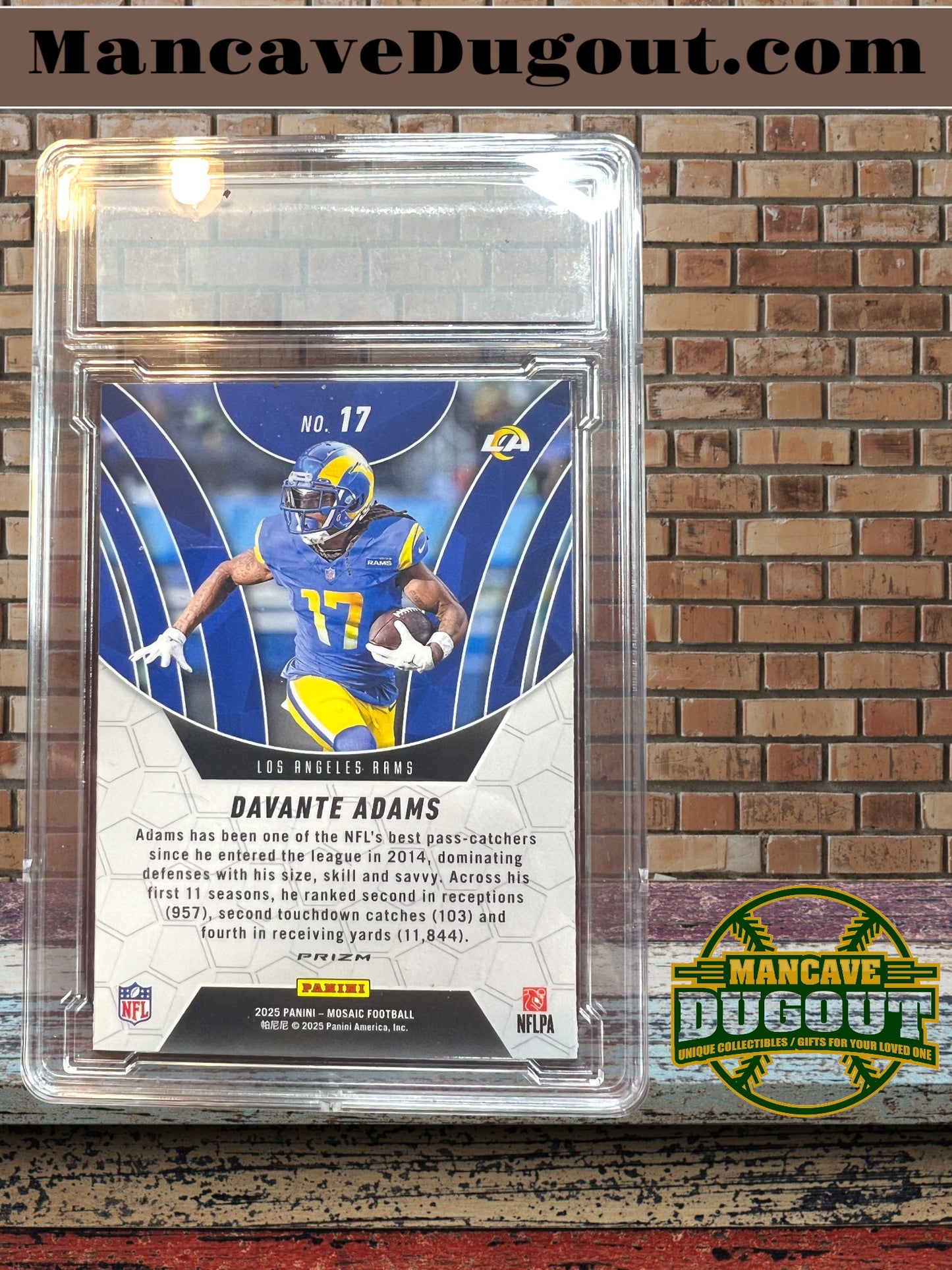 Davante Adams 2025 Panini Mosaic ELEVATE – Orange Fluorescent #17