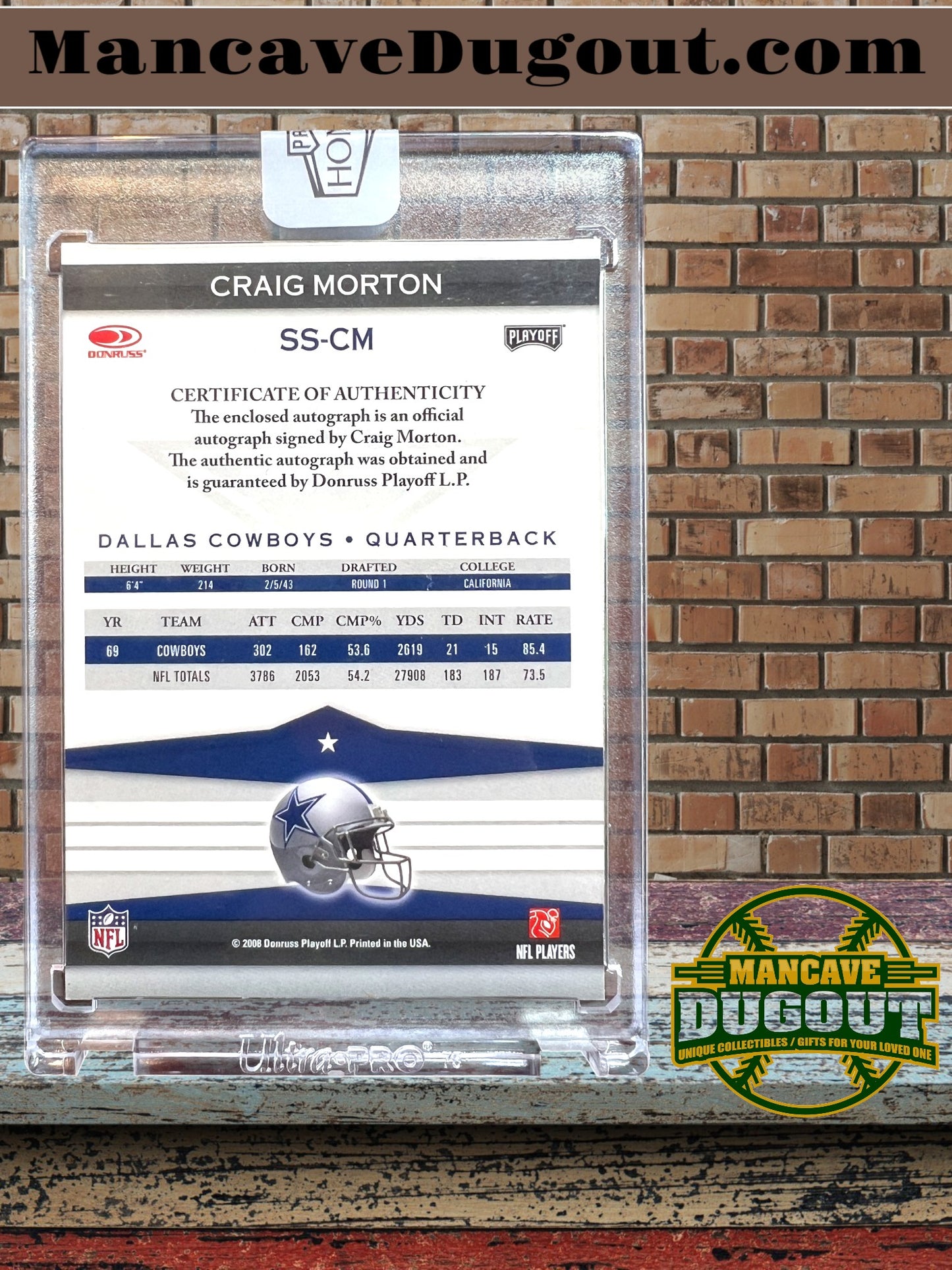 2016 Panini Honors–Recollection Collection-Craig Morton #08DSS‑SS‑CM (2008 Buyback Auto)-86/99 – Still Factory Sealed